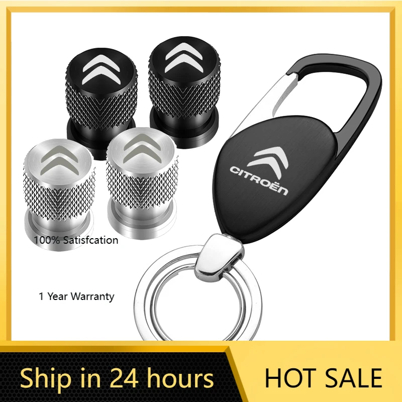 

Новая автомобильная наклейка 2026 года для Citroen C4, C3, C5, C1, C2, Berlingo, C-Elysee, C4-Picasso: колпачок на ниппель шин, брелок-ключница