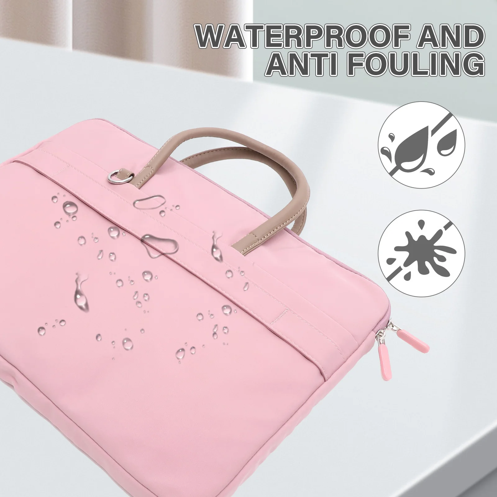 

Vertical Laptop Case Polyester Bag Laptop Sleeve Storage Pouch Portable Lightweight for Travel Business Notebook