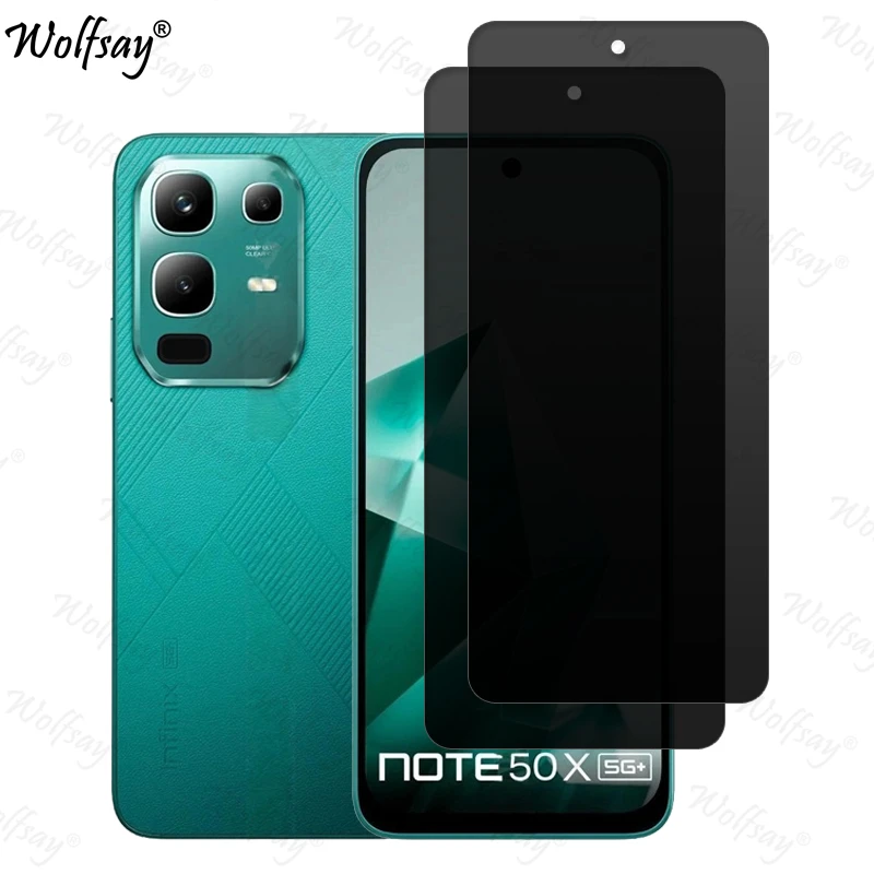 Vidrio templado antiespía para Infinix Note 50X 5G Protector de pantalla de privacidad Infinix Note 50X 5G vidrio para Infinix Note 50X 5G vidrio