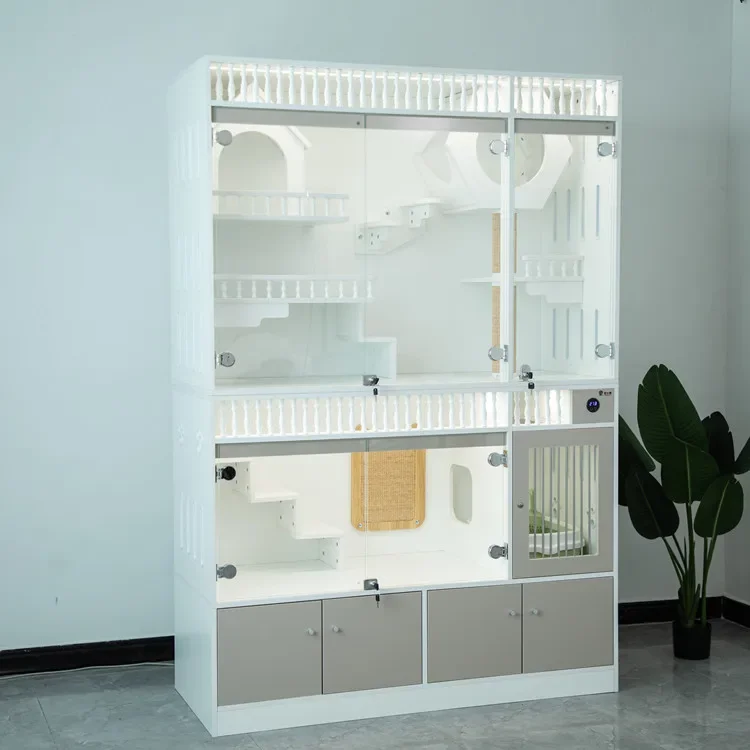 Pet Unit Modern Indoor Pet Dog Cat Furniture Condo House Assembly Small Animal Cabinet Houses Pet Cage