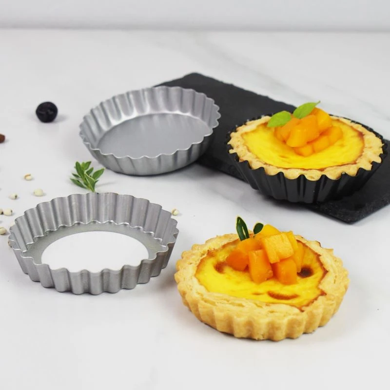 1/2PCS Removable Bottom Easy To Use Anti-rust Personalized Dessert Tart Pan Fruit Tart Recipe Rising Demand French Fruit Tart