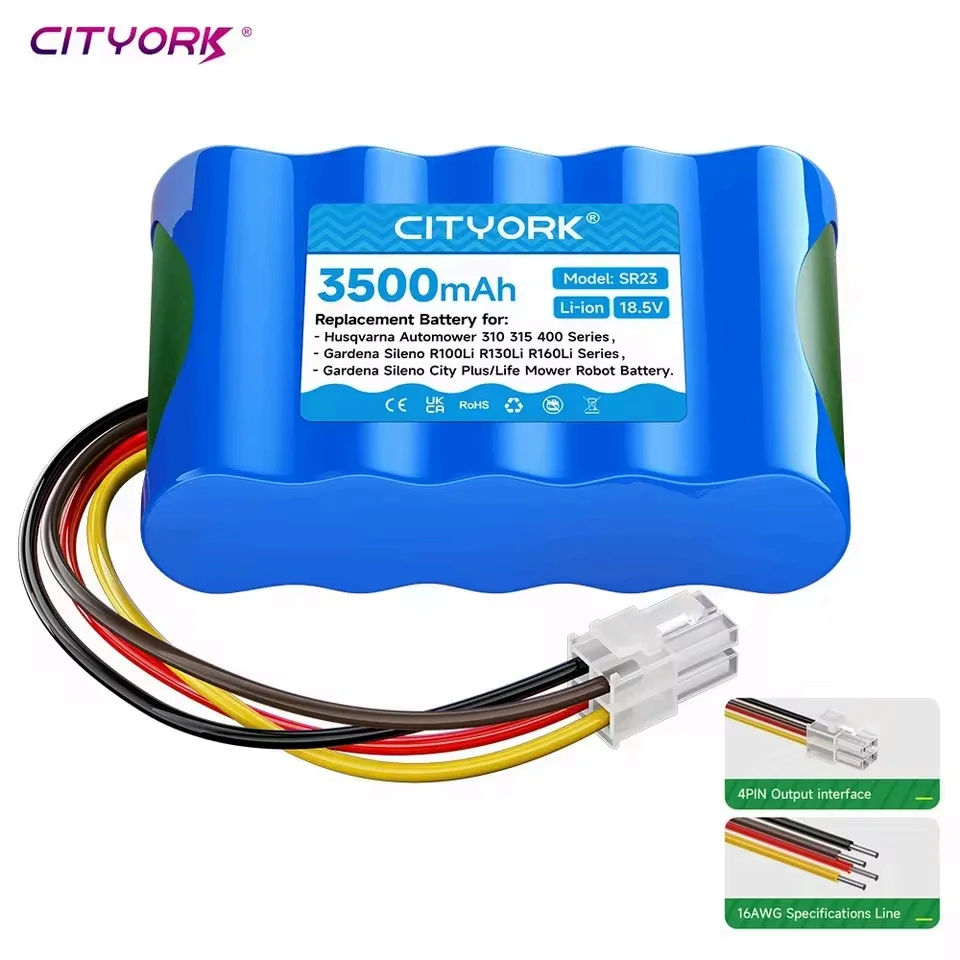 3500mAh Battery For Husqvarna Automower 310 315 400 Battery For Model 2015 Automower 315X Model 2018 Gardena Sileno R100Li R130L