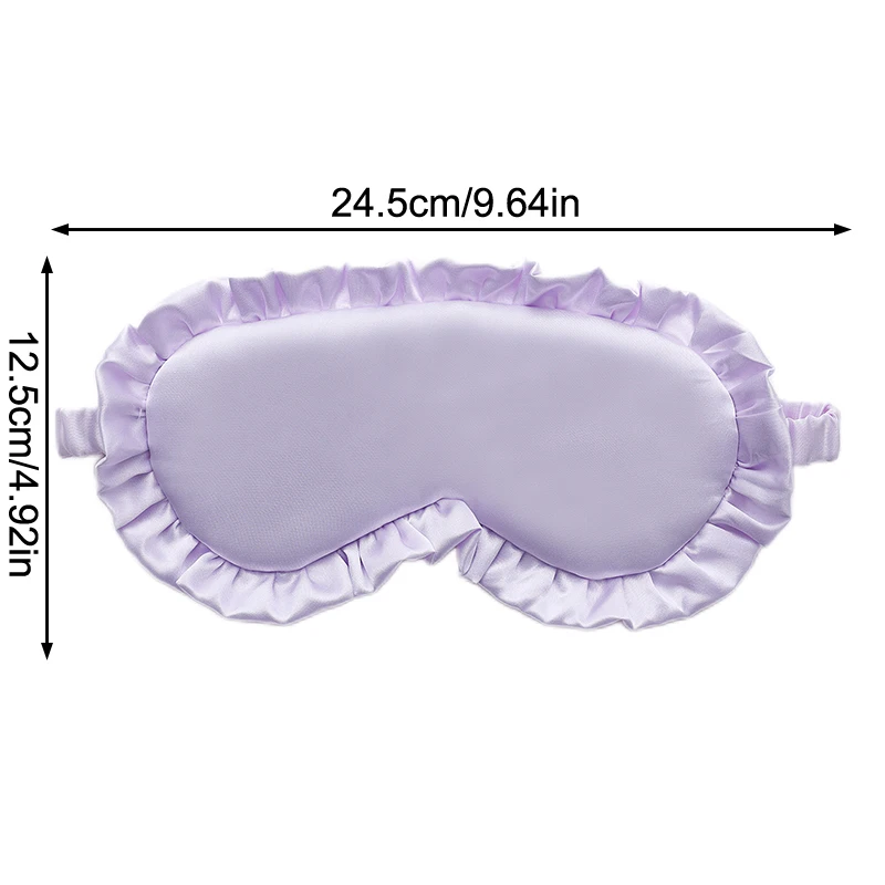 New Silk Ruffle Sleep Eye Mask Eye Protection Travel Soft Sleeping Shading Eye Covers Multicolor Eye Patches For Woman Man