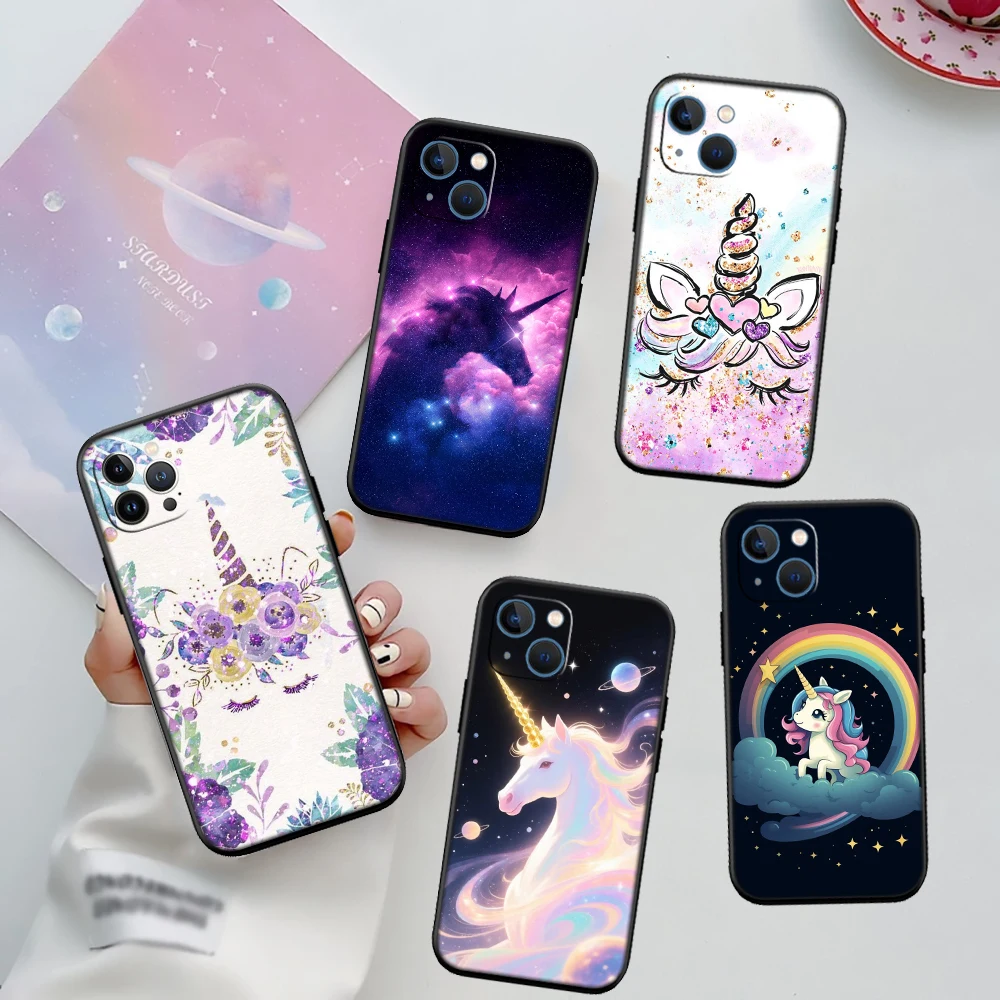 II16 Cartoon Unicorn Phone Case for Samsung Galaxy S26 Ultra FE Pro A05 A05S A06 A16 A20 A27 S10 Plus S10e S10+