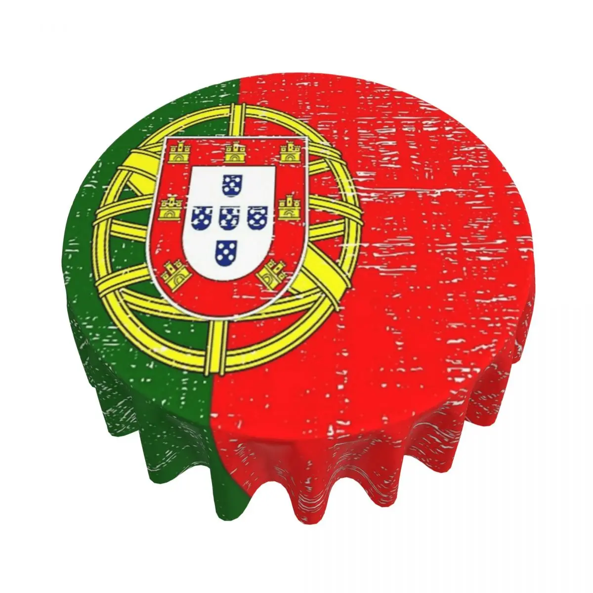 Mantel redondo impermeable con bandera de Portugal, mantel resistente al aceite para eventos de cocina, cubierta para mesa de comedor de 60 pulgadas