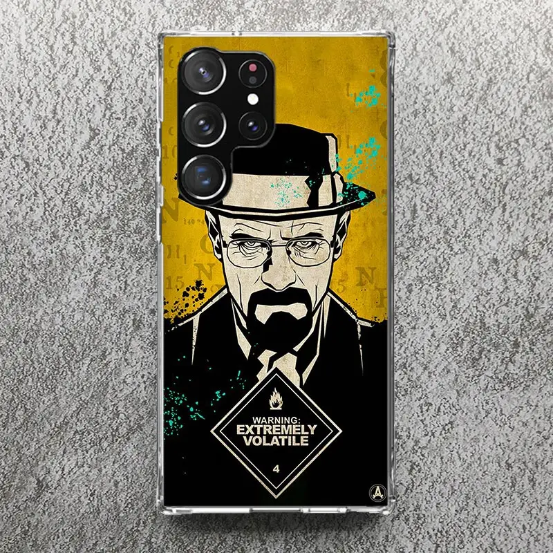 Breaking Bad WalterWhite Phone Case For Samsung Galaxy S24 S23 S22 S21 Ultra S20 FE S10 Plus S10E S9 S8 + Soft Cover Shell