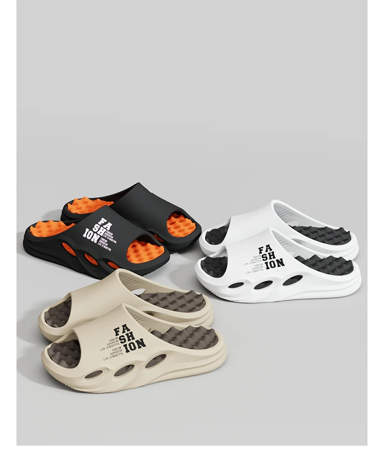 Sommer-Hausschuhe für Herren, neuer Modetrend, Sport-Oberbekleidung, dicker Boden, Gefühl weicher Boden, bequem, atmungsaktiv, rutschfest – Detail 6