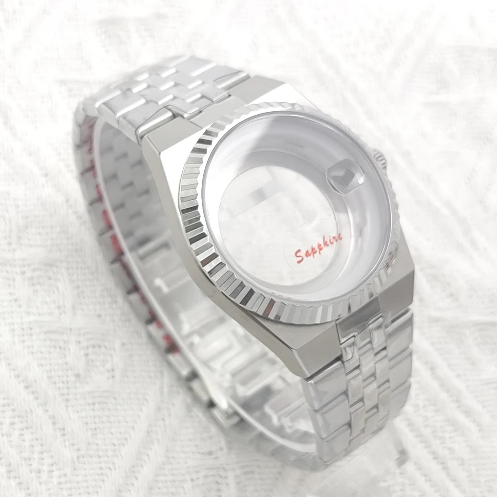 316L Stainless Steel 40mm Land-Dwellwe Watch Case Strap Sapphire Glass Fit for NH35 Waterproof Automatic Mechanical Watch Case image 4