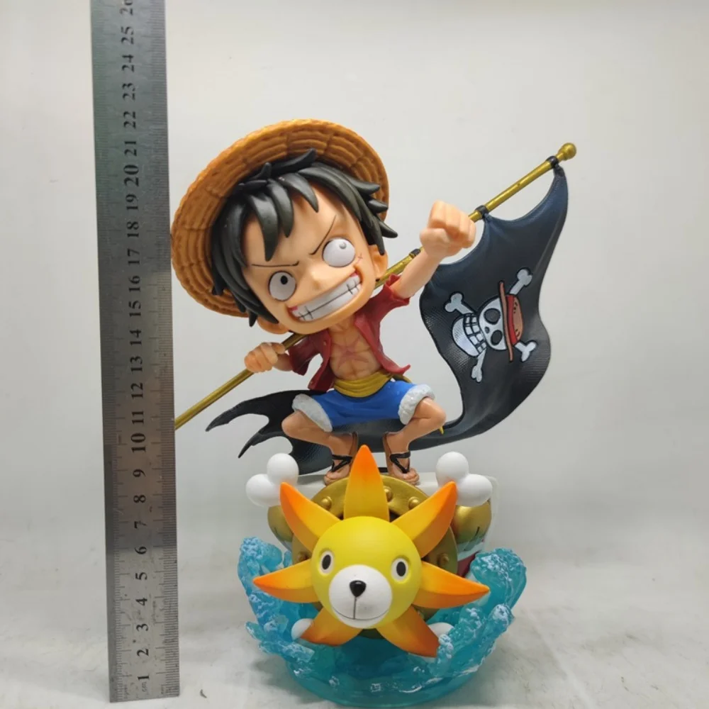 

Аниме-фигурка One Piece Monkey·D·Luffy с флагом, коллекционная модель, игрушка, 22 см