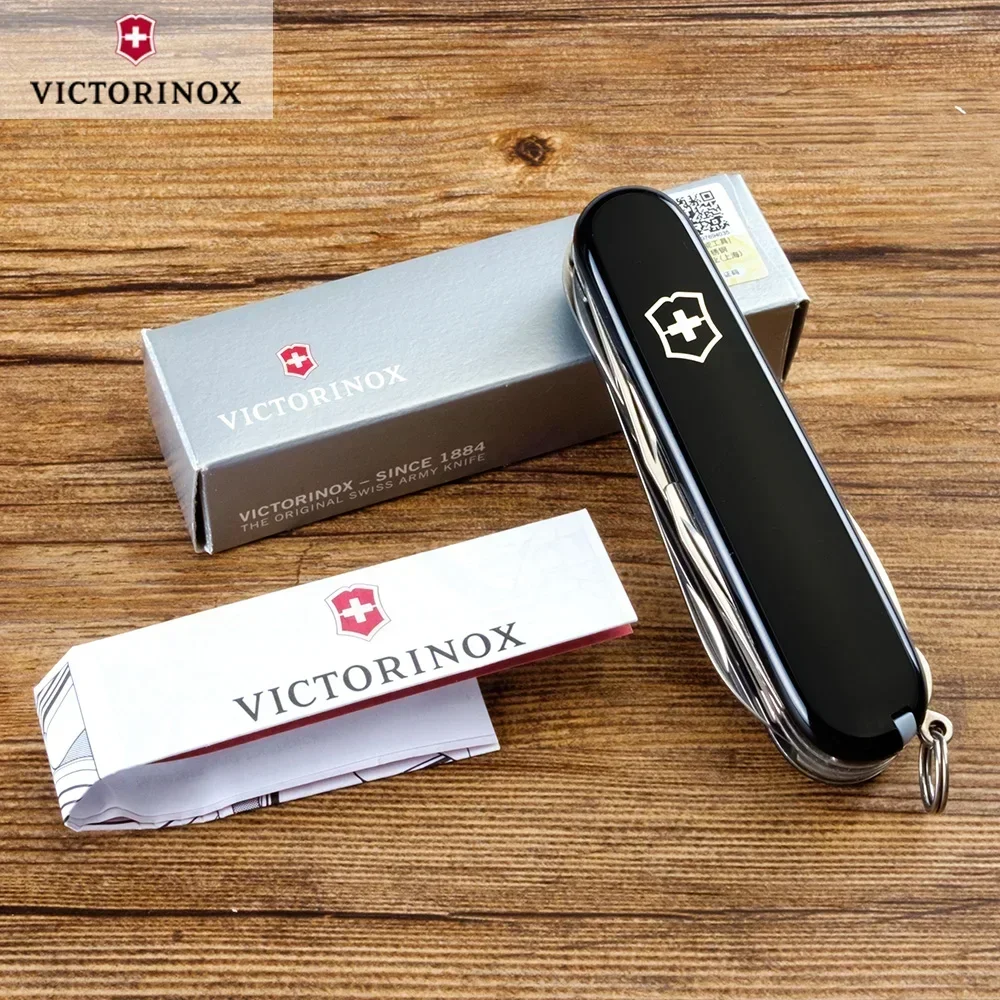 victorinox saber 91MM black hunter 1.3713.3 multifunctional folding knife sergeant sword