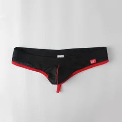 Men Soft Breathable Underwear Comfort Mesh Bulge Pouch G-String Bikini Underpants Thong Briefs Open Back Panties Sport Shorts