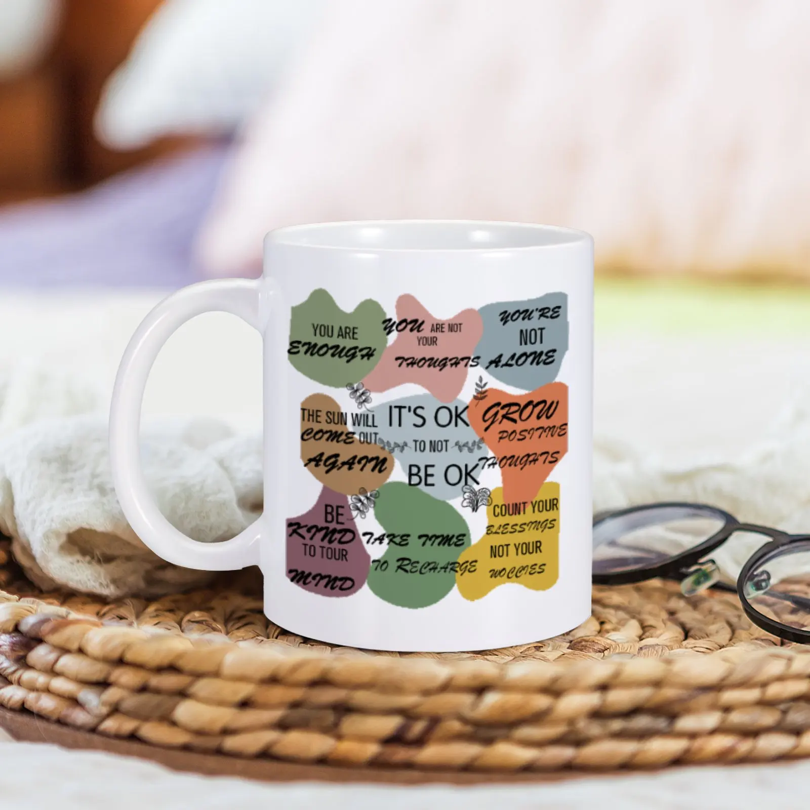 Inspirational Coffee Mug for Friends Coworker 11 oz Ceramic Cup Self Love Mug Gift Office Tea Cups Positive Affirmation Gifts