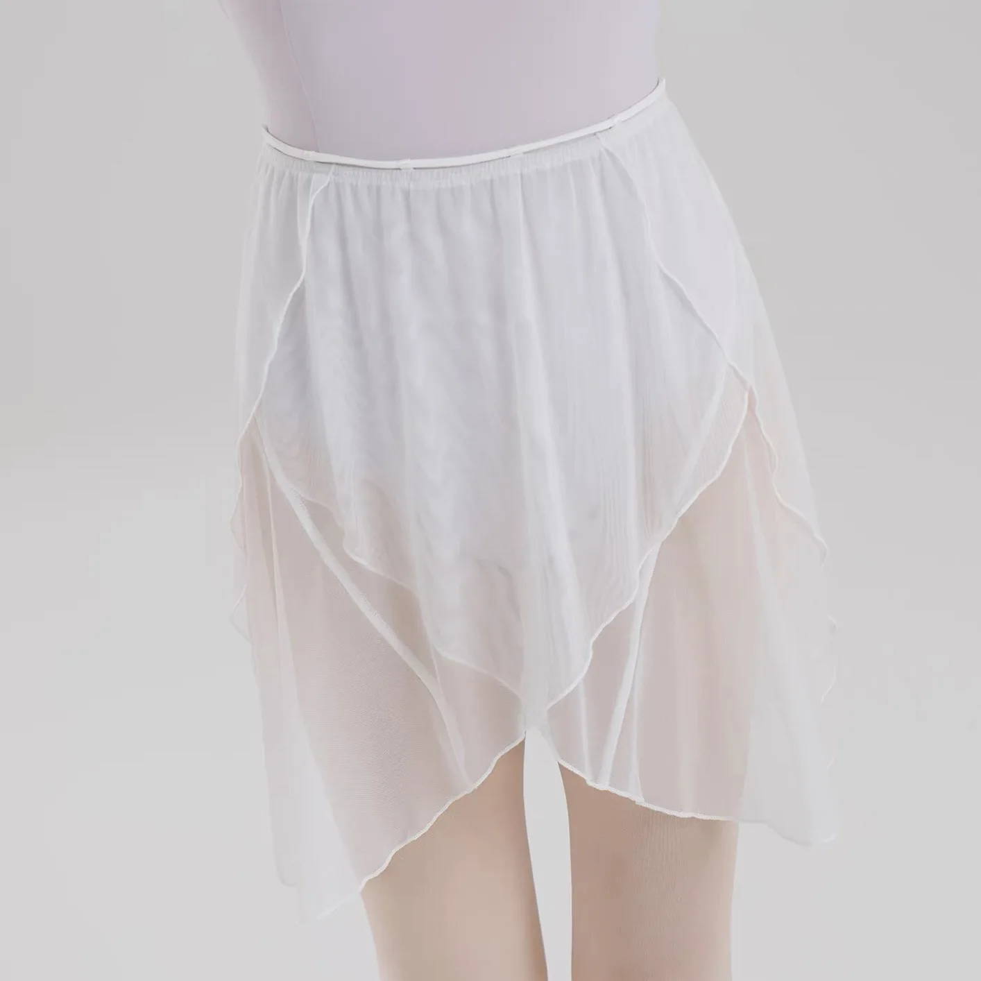 กระโปรงบัลเล่ต์ผู้หญิง ผู้ใหญ่ ดีไซน์ไม่สมมาตร ผ้าไหมพรม กระโปรงบัลเล่ต์แบบพัน กระโปรงบัลเล่ต์แบบทูทู กระโปรงสเก็ต กระโปรงนักบัลเล่ต์ ชุดฝึกซ้อมยิมนาสติก ชุดเต้นรำ