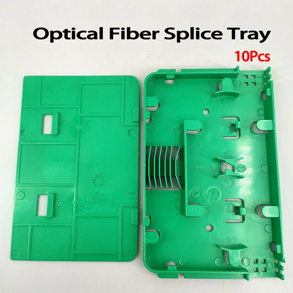 10Pcs Fiber Optic Splice Tray with Cover FTTH Fusion Splice Tray for Fiber Closure Distribution Box Wholesale