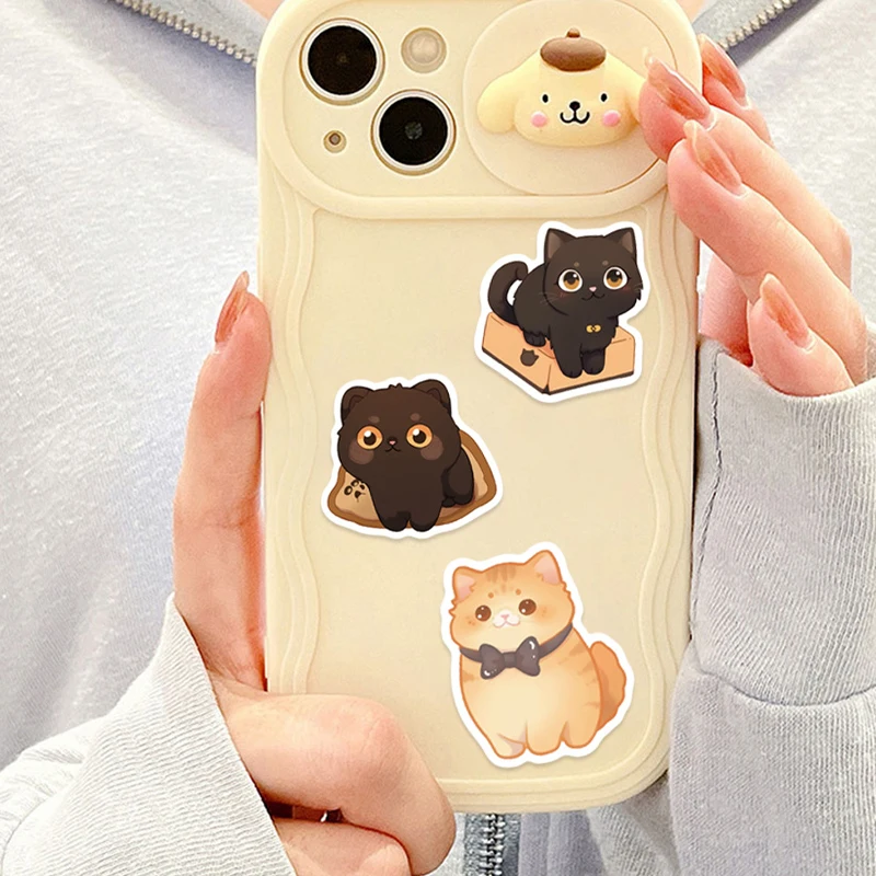 50 قطعة ملصقات القط مضحك الكرتون لطيف الحيوان الشارات اللعب DIY بها بنفسك سكرابوكينغ الغيتار على الجليد دراجة نارية الأمتعة لعب الاطفال ملصق #5