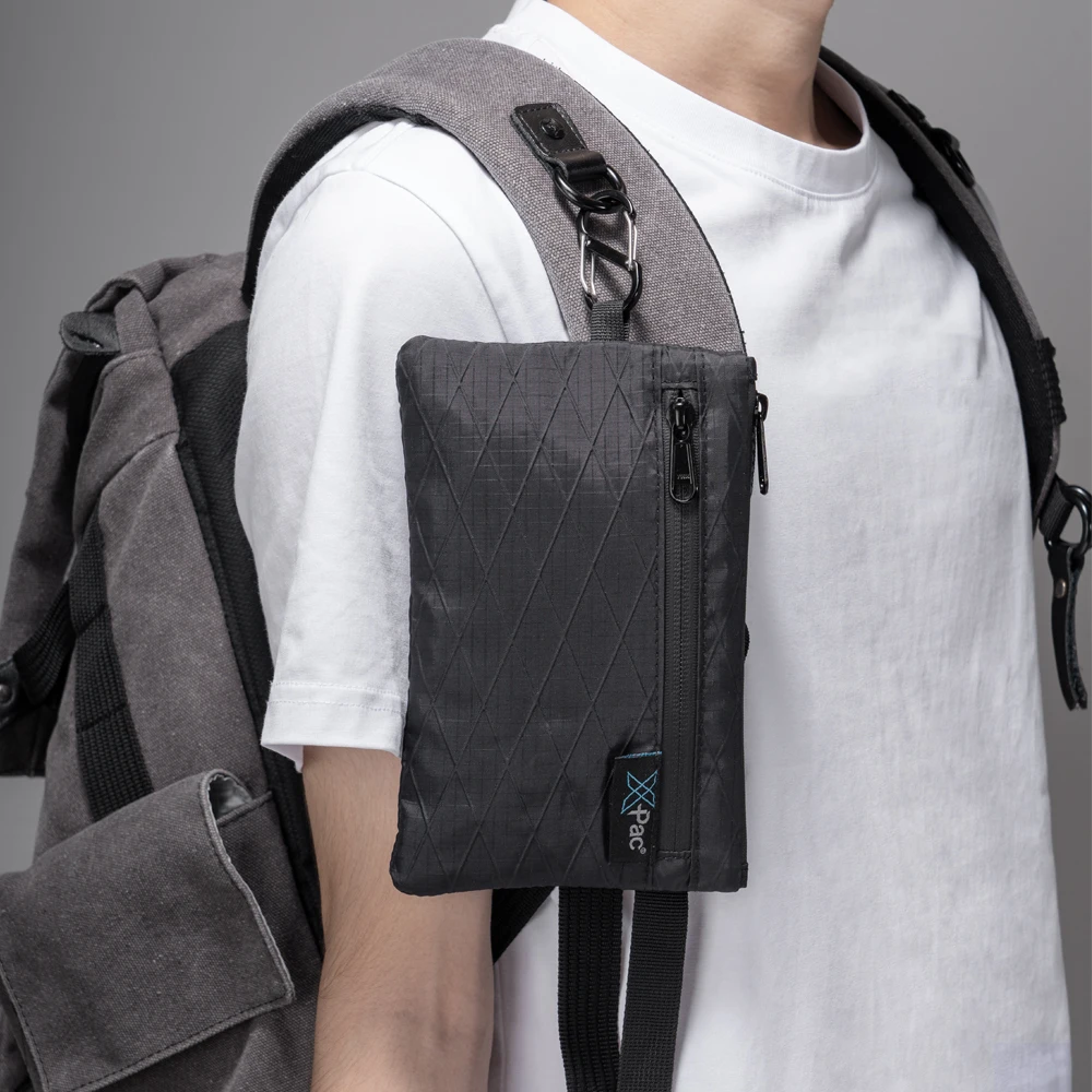 

Поясная сумка X-PAC, большой брелок для монет с карманом на молнии YKK, универсальная сумка для телефона, карточек, монет, купюр, ключей