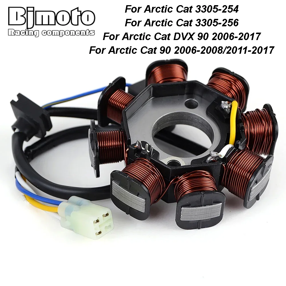 

Motorcycle Stator Coil for Arctic Cat 90 2006-2008/2011-2017 DVX 90 2006-2017 3305-254 3305-256 Magneto Generator Coil