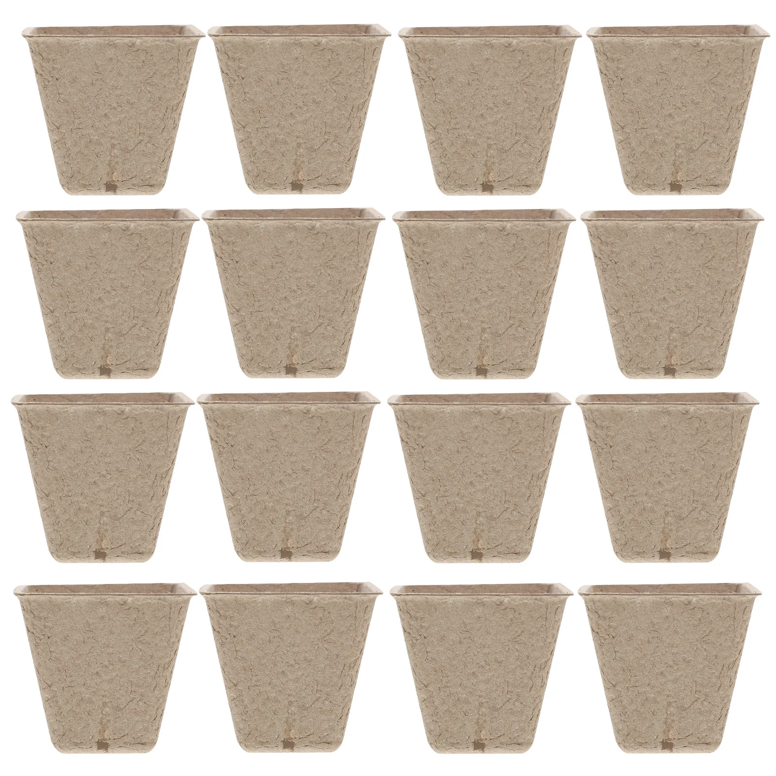 

50pcs Square Seedling Starter Pots Kit Paper Plant Growing Set With Drainage Holes Diy Garden Pot For Kids Beginners