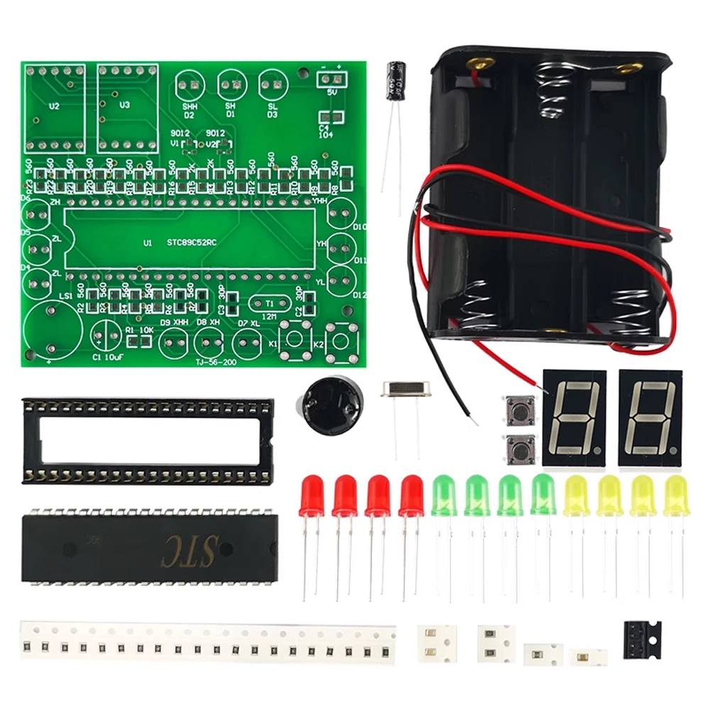 DIY Electronic Traffic Light Controller Kit Soldering Practice Electromechanical Skills Training Contest C51 Chip Microcomputer