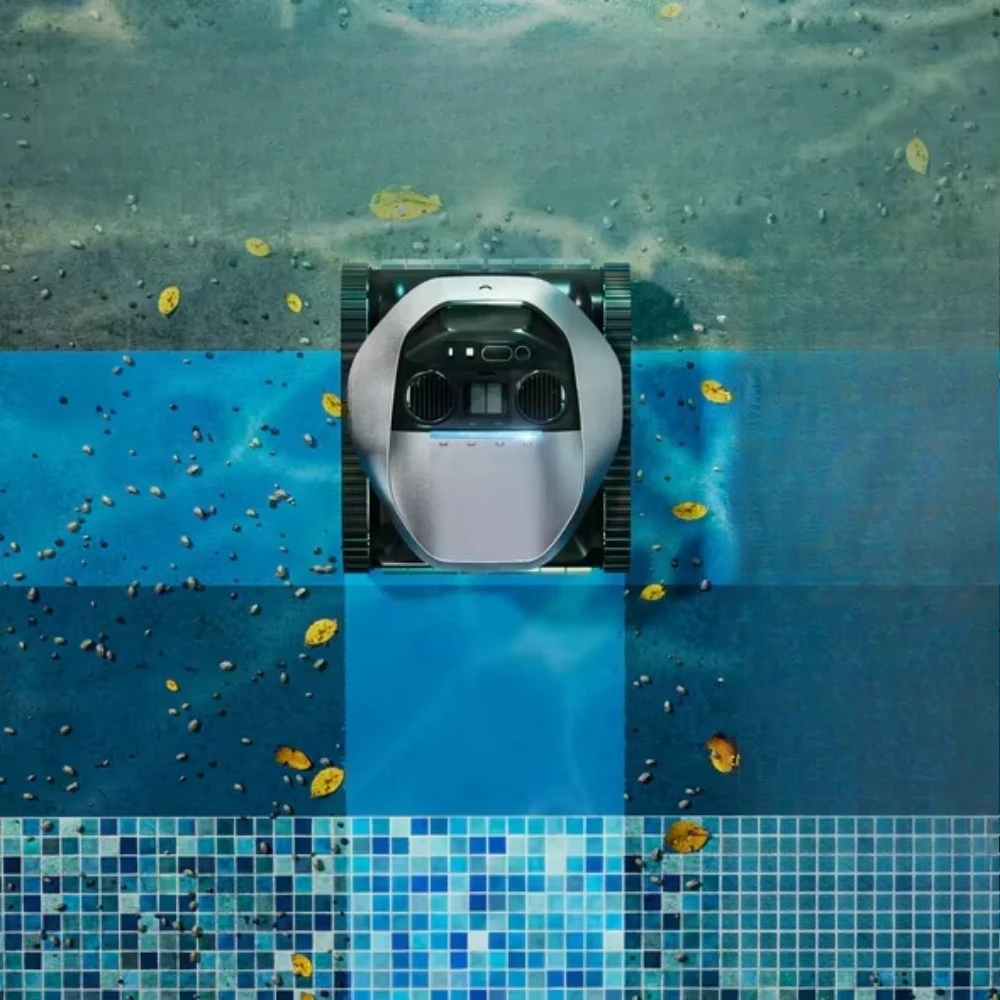 Cordless Robotic Pool Cleaner 30m3/h Max Suction LiFi Underwater Remote Wall-Climbing Deep Scrubbing for Private Villa Pools