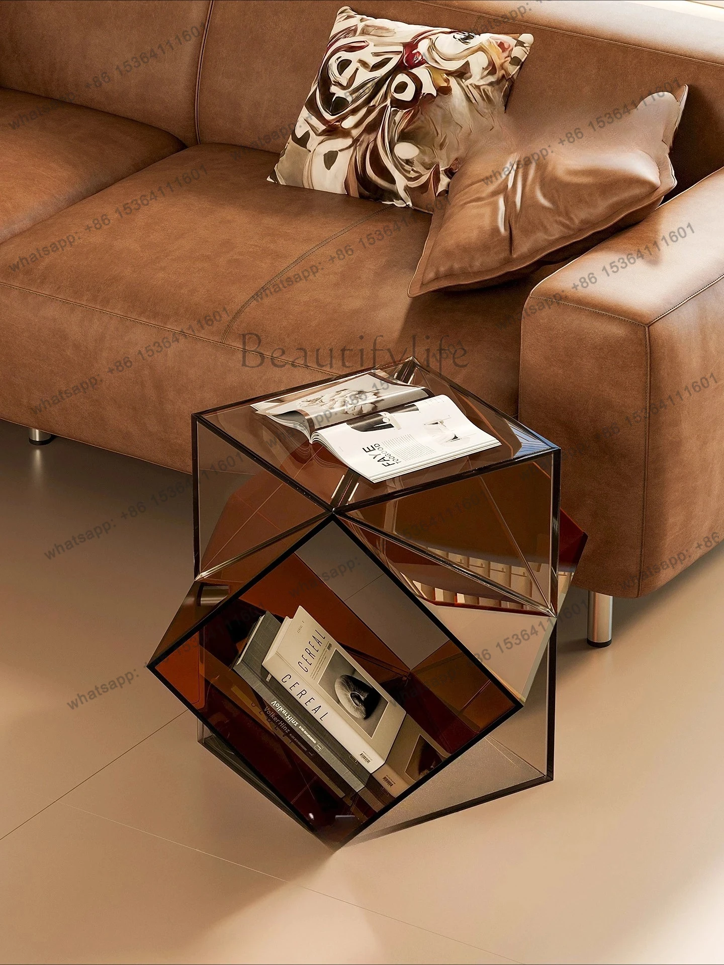 Acrylic edge few minimalist edge few sofa bedroom bedside table creative storage modern simplicity