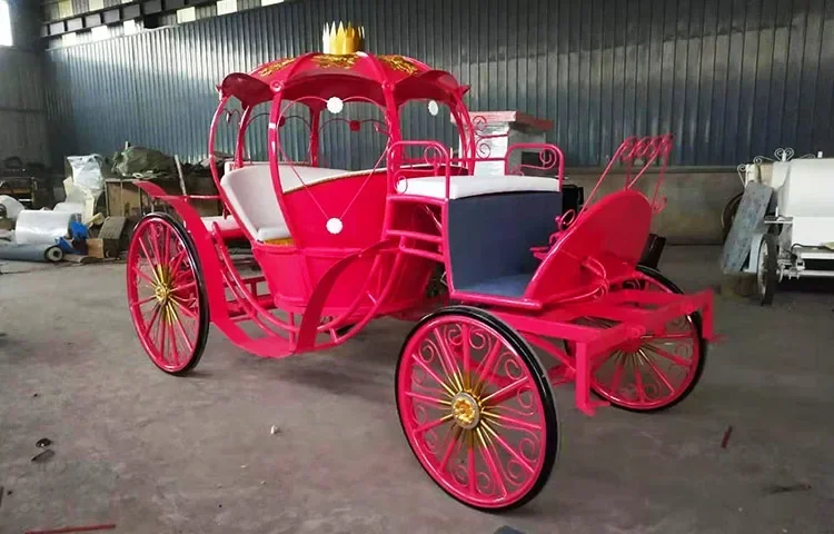 الحديد المطاوع اليقطين النقل الزفاف الأميرة سيارة الفيلم والتلفزيون الدعائم زخرفة عيد الميلاد لمشاهدة معالم المدينة جولة حافلة أربع عجلات