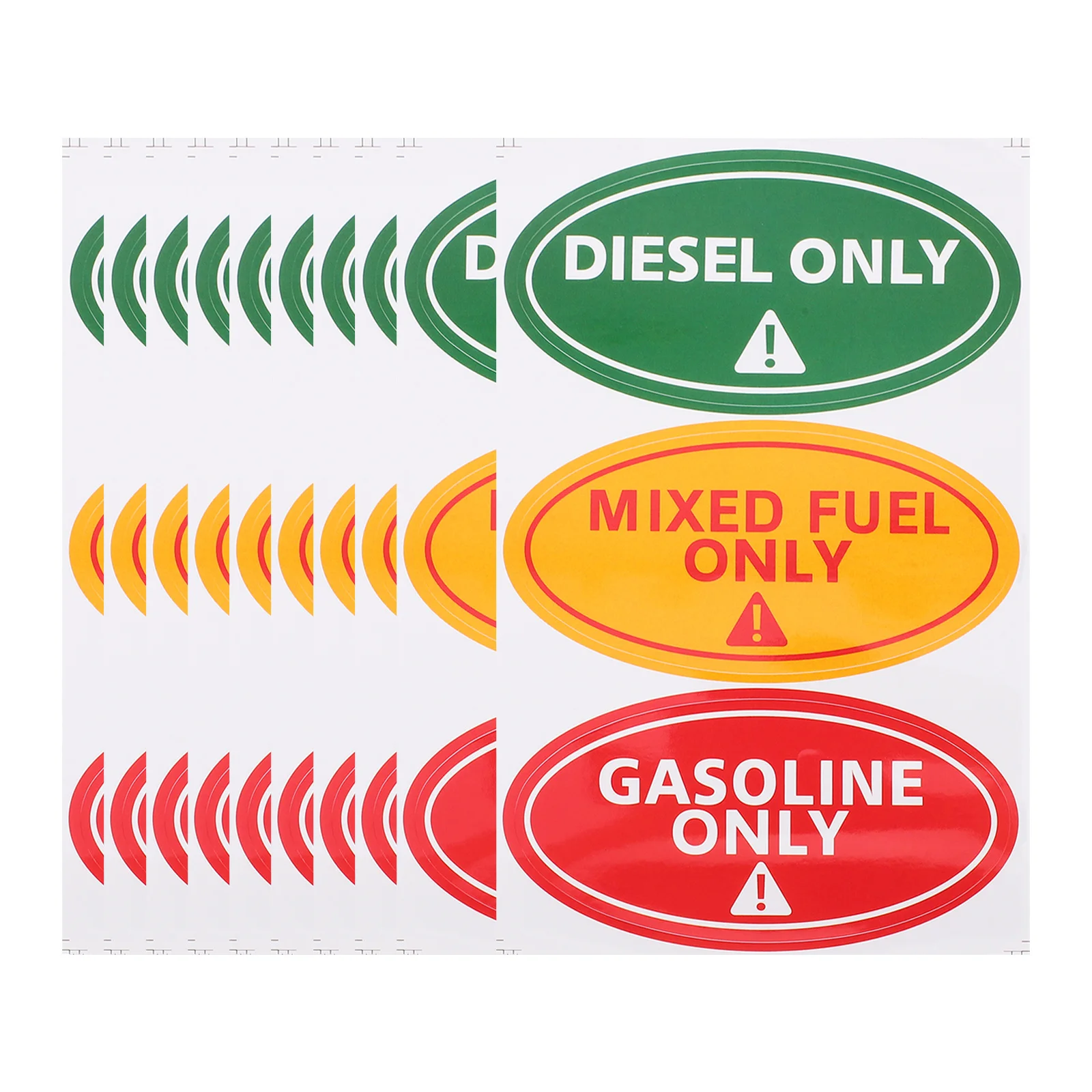 

30Pcs Car Fuel Cap Stickers Only Mixed Fuel Durable Clear Warning Labels Convenient for Drivers Only Labels