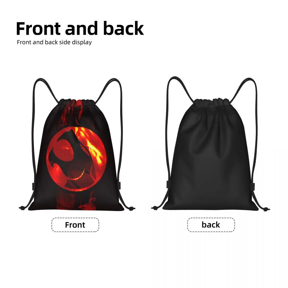 Custom Thundercats Drawstring Backpack Bags Women Men Lightweight Cartoon Anime Gym Sports Sackpack Sacks for Yoga