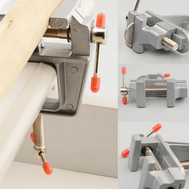 

Mini Bench Vise Muliti-Funcational 3.5&quot Aluminum Alloy Miniature Small Jewelers Hobby Clamp On Table Flat Pliers Tool Vice