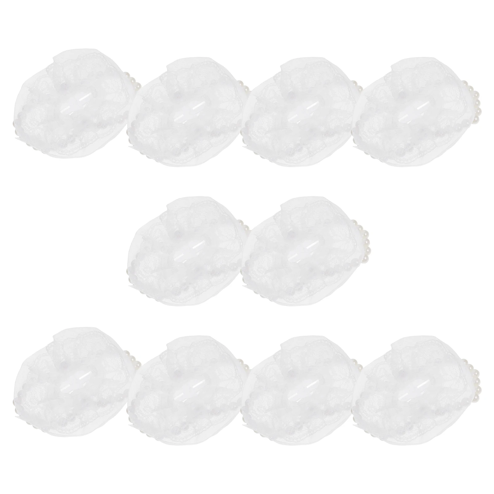 

10pcs Wrist Flower Material Corsage Bracelets Base Elastic Bands Plastic Wristlet Bead Decor Bride Wedding Accessories DIY