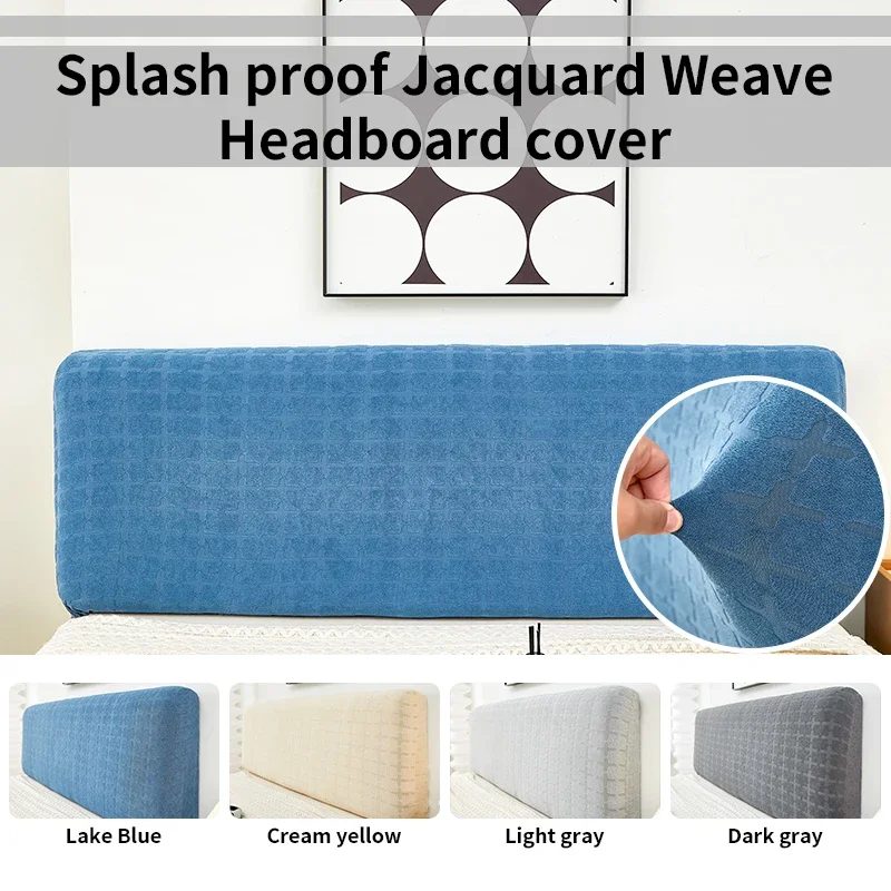 1 PC splash proof Headboard Cover knitted elastic jacquard Bedside Cover for bed in bedroom easy to clean Headboard Cover