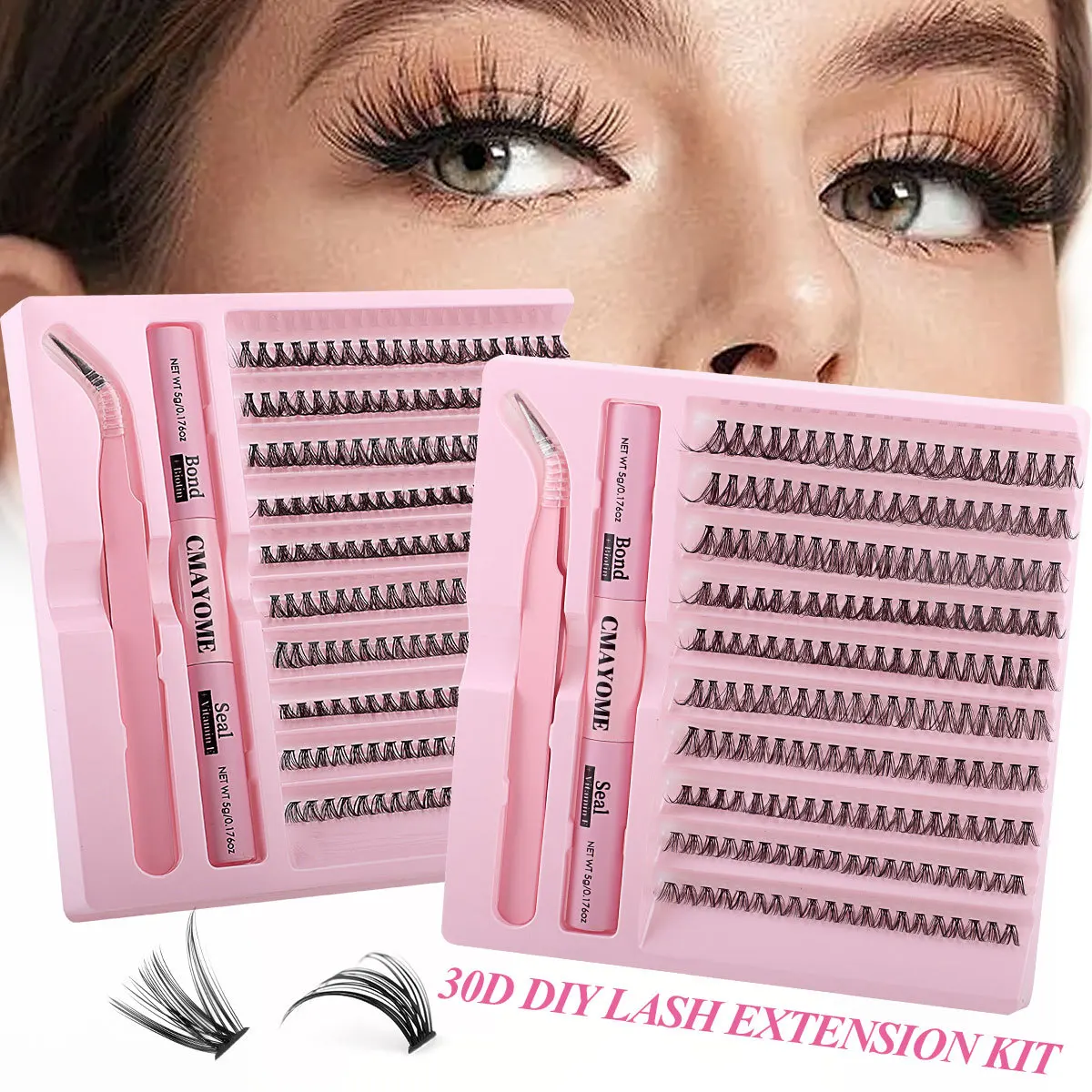 

120 Clusters Single Cluster D Curve False Eyelash Set 8-16mmDIY Segmented Grafting Thick Eyelashes