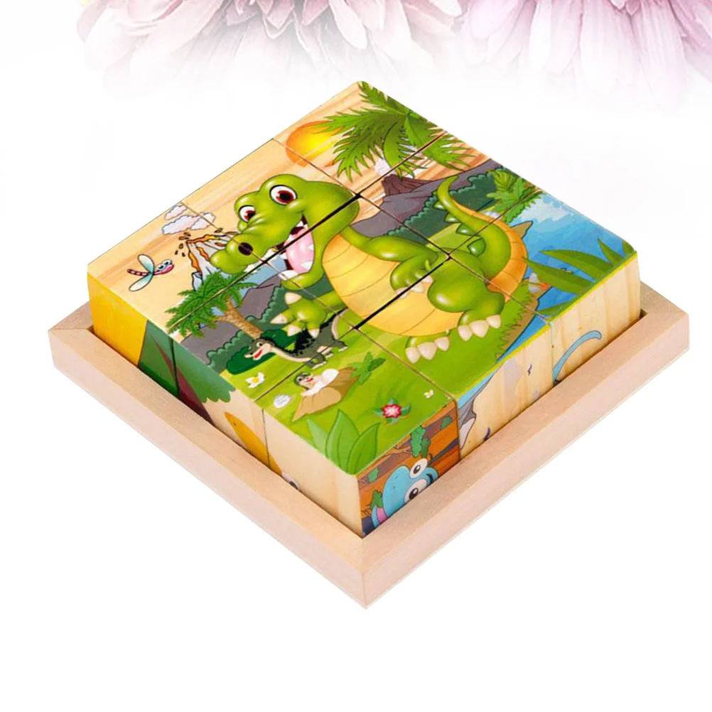 

Cartoon Puzzle Children Three-dimensional Wooden Educational Board Bamboo Baby Toddler