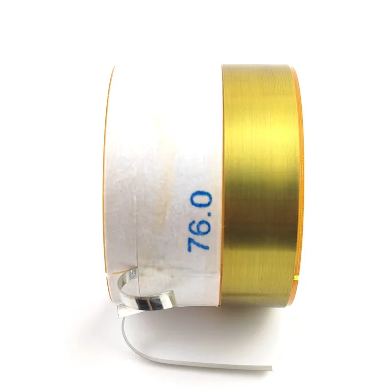 76mm wave optical fiber / Kebiton pure aluminum flat wire bass voice coil high-power speaker 76 cores 55mm