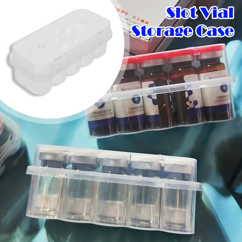 

Vial Storage Case 3/5/7/10mL Stackable Clear Microtube Storage Box Pixelated Life Supplies Peptide Case Diabetic Supplies