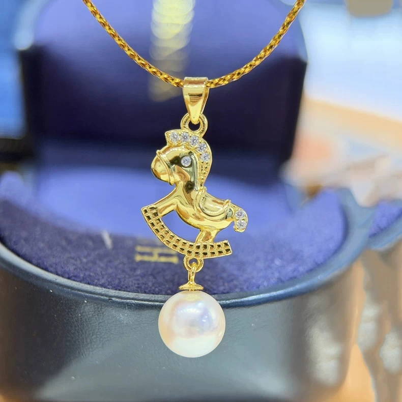 

Wholesale Horse 925 Sterling Silver Pendant Mounts Base Findings Settings Mountings Jewelry Fittings for 7-12mm Pearls 3pcs/lot