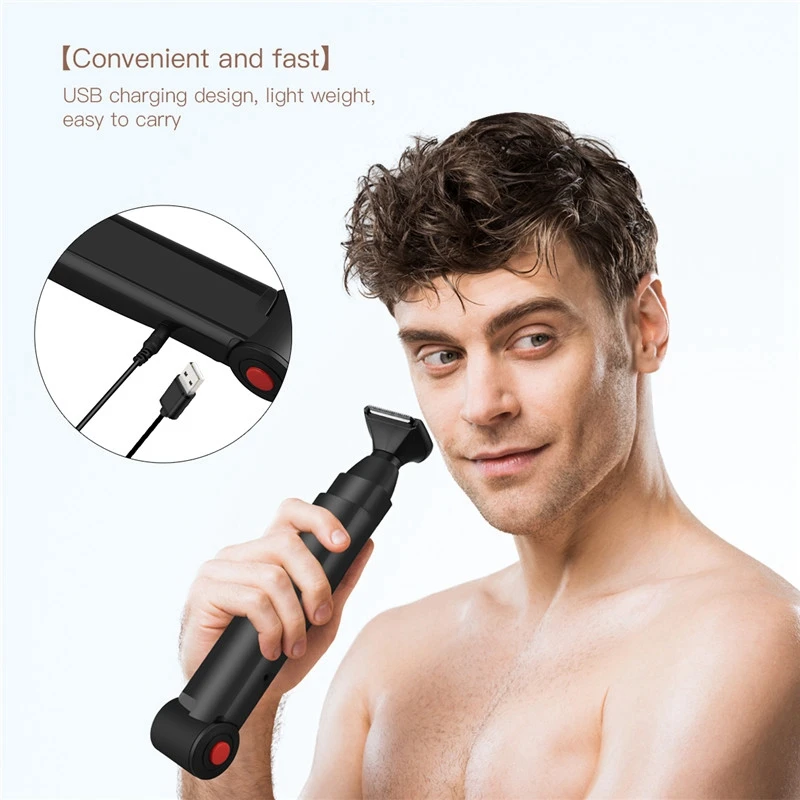 Wholesale High Quality Electric Back Hair Shaver Stretchable Handle Razor Hair Remover Grooming Tool for Men
