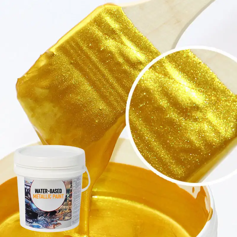 

Water Based Gold Leaf Paint For Art, Painting, Handcrafts Super Bright Glitter Gold Silver Paint Water Based Gold Paint Not Fade