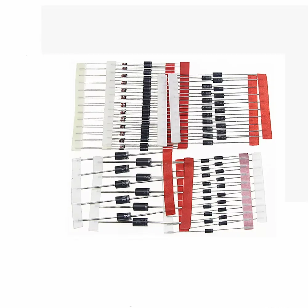 1N4148 1N4007 1N5819 1N5399 1N5408 1N5822 FR107 FR207 8values=100Pcs Electronic Components Packag Diode Assorted Kit
