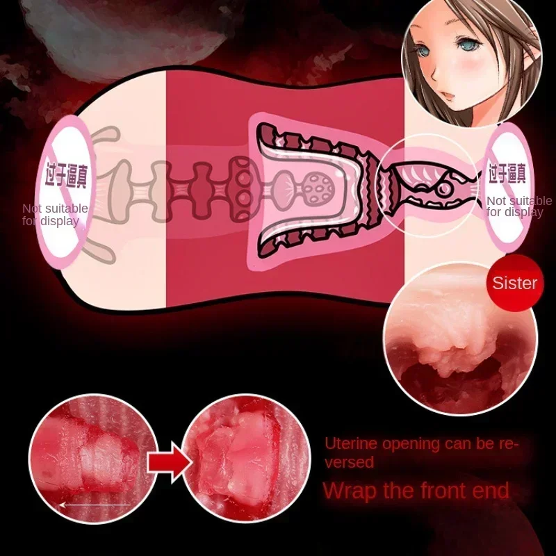 ญี่ปุ่นน้องสาว Double Entry กระตุ้น Sex ตุ๊กตาของเล่นเซ็กซี่ช่องคลอดอะนิเมะชาย Masturbation ผู้ใหญ่พ็อกเก็ตหี 18