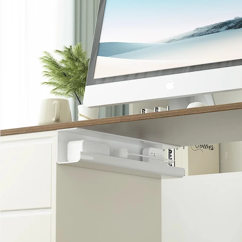 Cable Organizer Boxes Table Under Power Strip Storage Boxes Simple Wire Organize Box Multifunctional Office Organize Groove