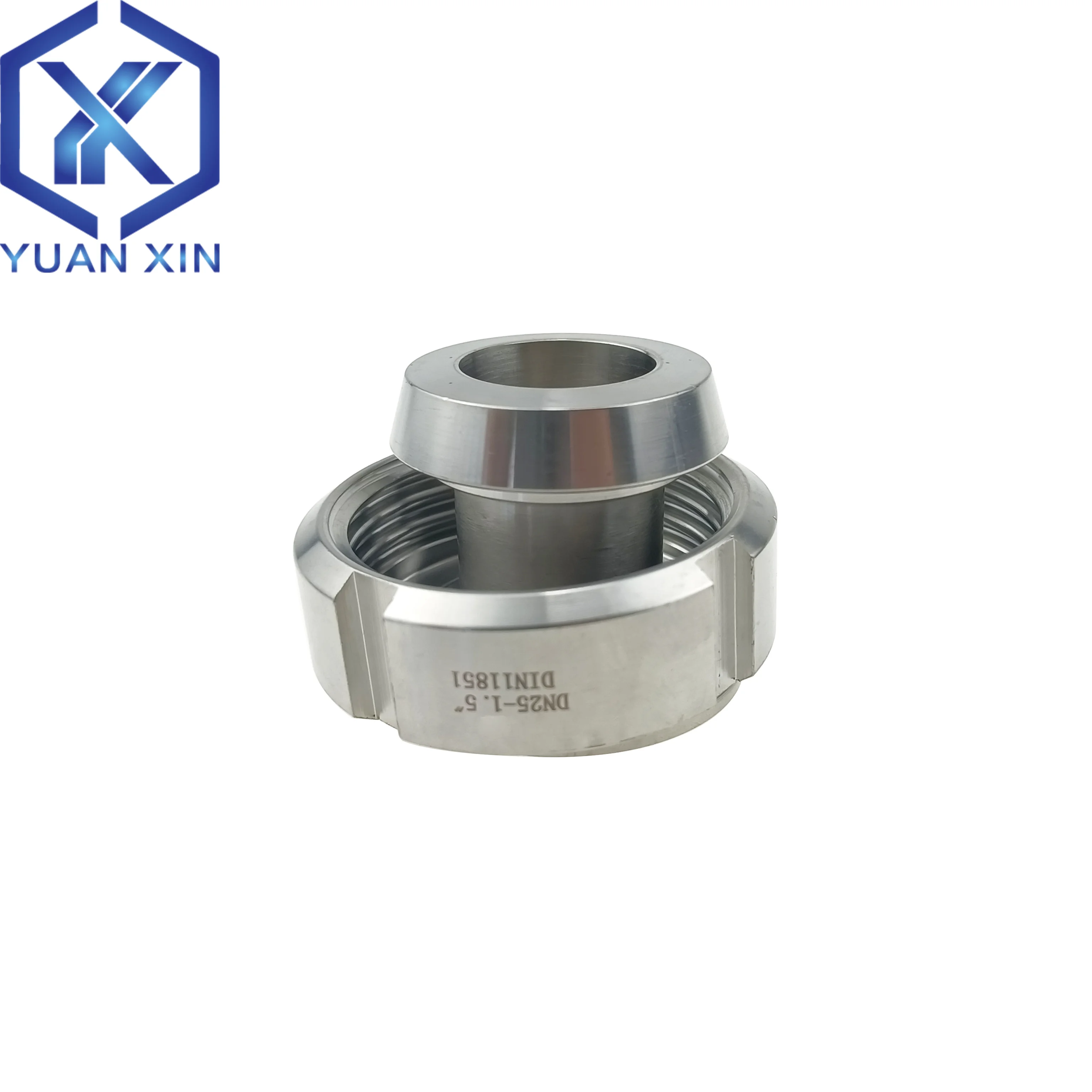 DIN11851 Schweißstecker auf Tri-Clamp-Adapter DN20 DN25 DN32 DN40 (TC 50,5 mm) Schweißlaufbuchse und Mutter x TC 1,5 Zoll Sanitärarmaturen – Detail 4