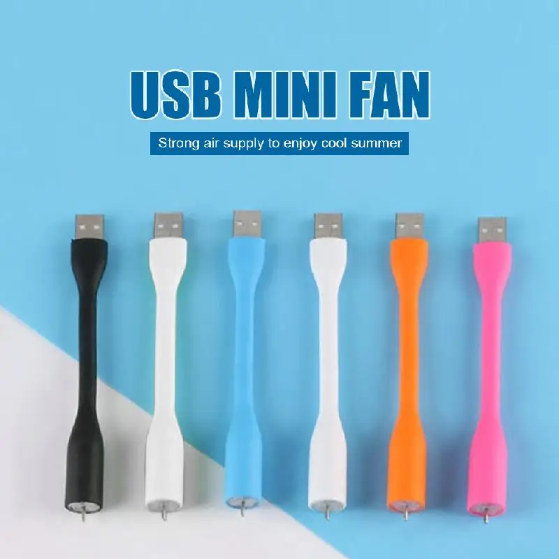 

Mini USB Fan And Led Light Flexible Adjustable Cooling Fan For Auto Power Bank Laptop Portable Fan Led Light Combo Summer Gadget