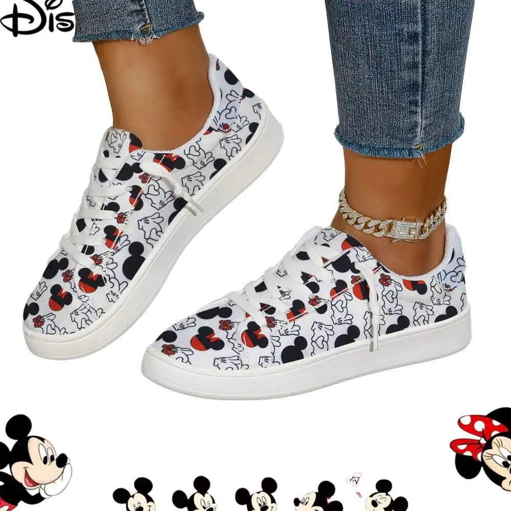 Zapatos con grafiti de Minnie de estilo dulce y moderno | Un artículo de valor que llama la atención al salir de casa