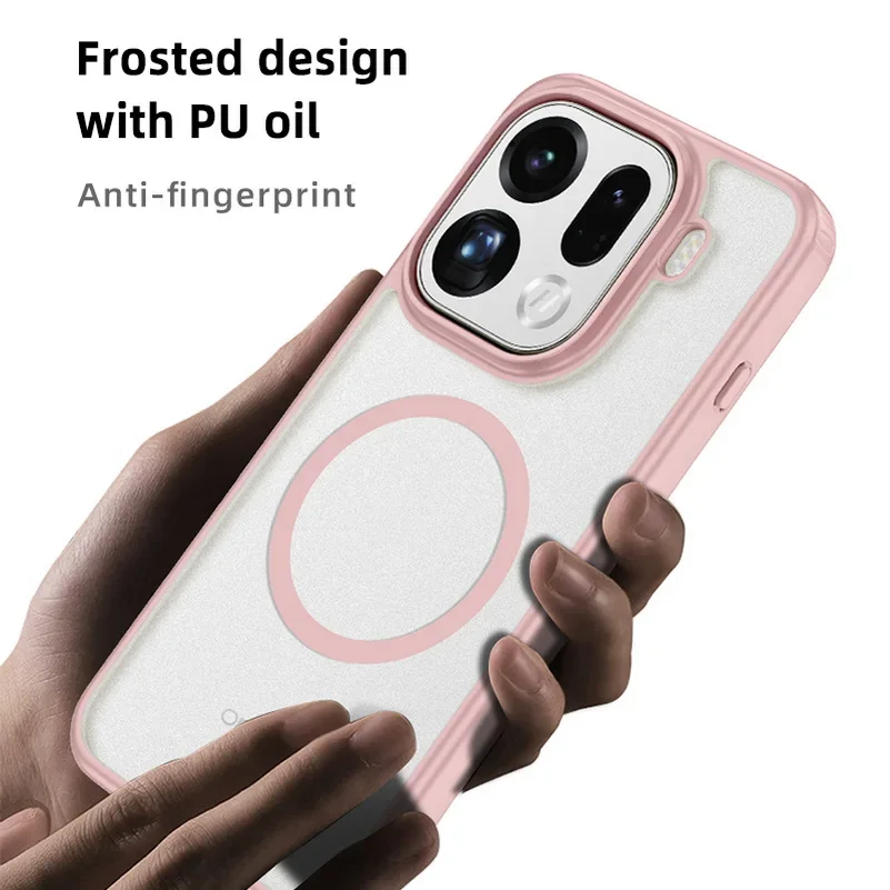 حافظة أكريليك مغناطيسية Magsafe لهاتف OPPO Find X9 Pro X 9 غطاء شفاف غير لامع للشحن اللاسلكي لـ OPPO Find X9pro #1