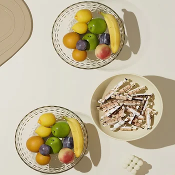 इंटरनेट सेलिब्रिटी फल पकवान, घर लिविंग रूम कॉफी टेबल कैंडी स्नैक ट्रे, प्रकाश लक्जरी हवा उच्च उपस्थिति 10 best sales कैंडी ट्रे - №4