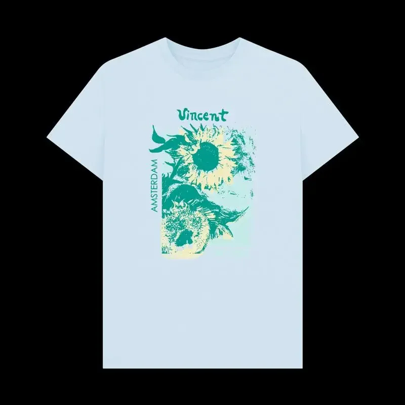 PREMIUM OFFICIAL APOH Van Gogh Sunflowers Light Blue T Shirt