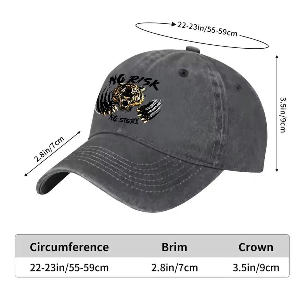 1pc 1pcs Tiger Print Washed Duckbill Baseball Cap Suitable for Outdoor Sports & Casual Wear, Lightweight Machine-Washable Unisex