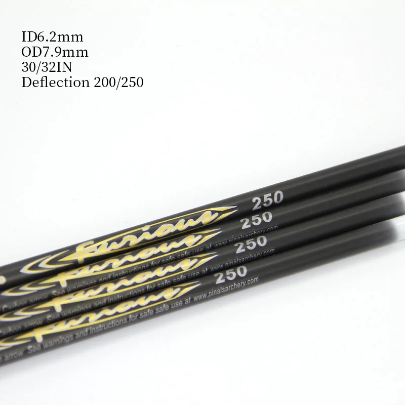 

Archery Specially Designed For High-Poundage Bows And Arrows ID6.2mm 250/300 Spine Traditional Recurve/Compound Bow 12Pcs 30/32I