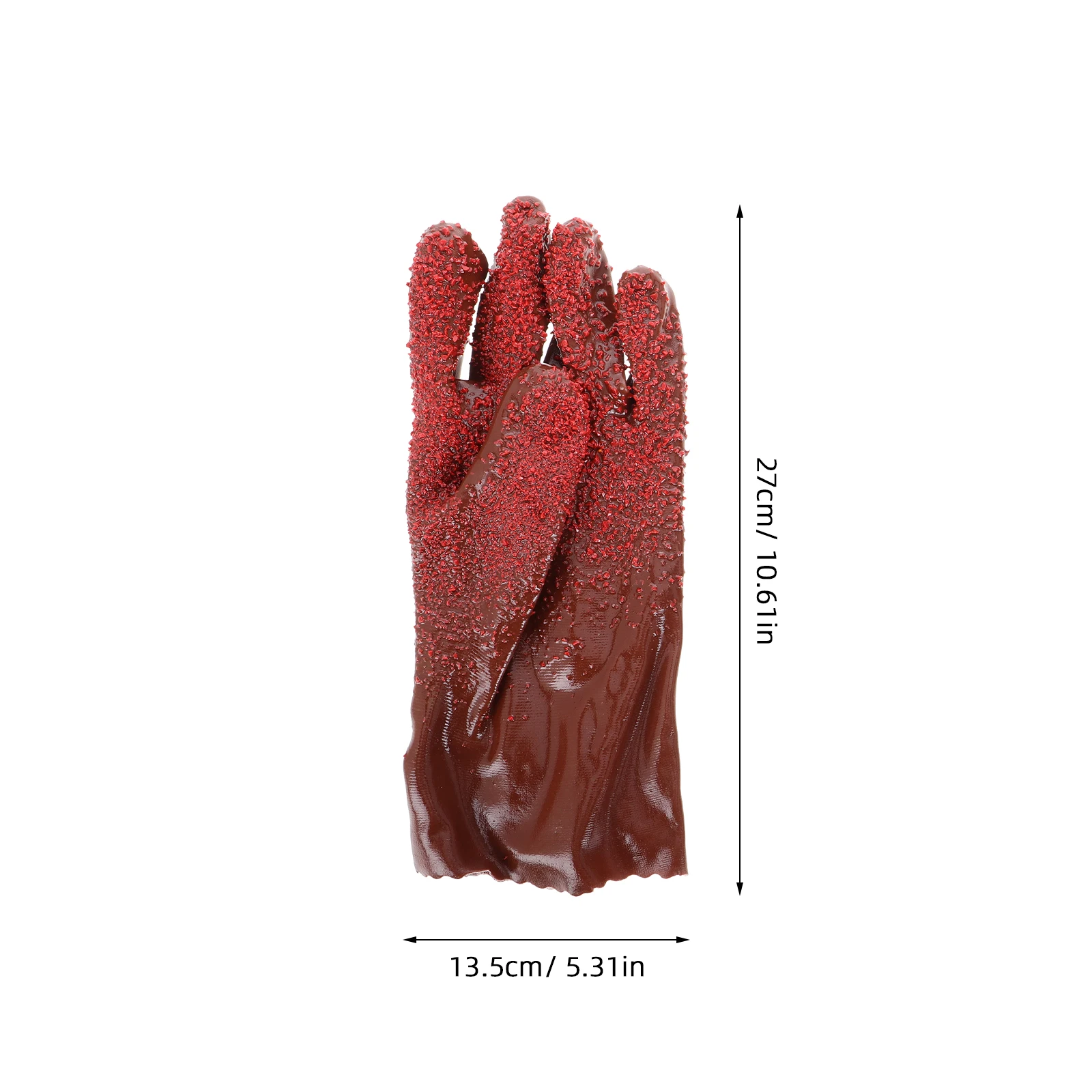 2Pairs الثقيلة PVC قفازات السباكة مقاوم للماء قابلة لإعادة الاستخدام صعبة استنزاف تنظيف المجاري الأفعى شكل قبضة قفازات العمل المساعدة #4